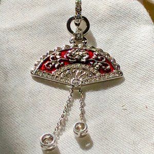 SALE Asian inspired fan pendant